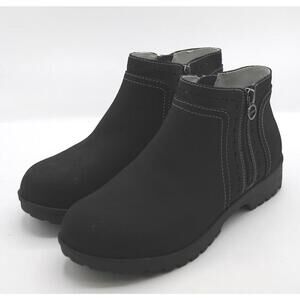 NEW Without Tags JSport Black Ankle Boots with Side Zippers Women's Size 7M